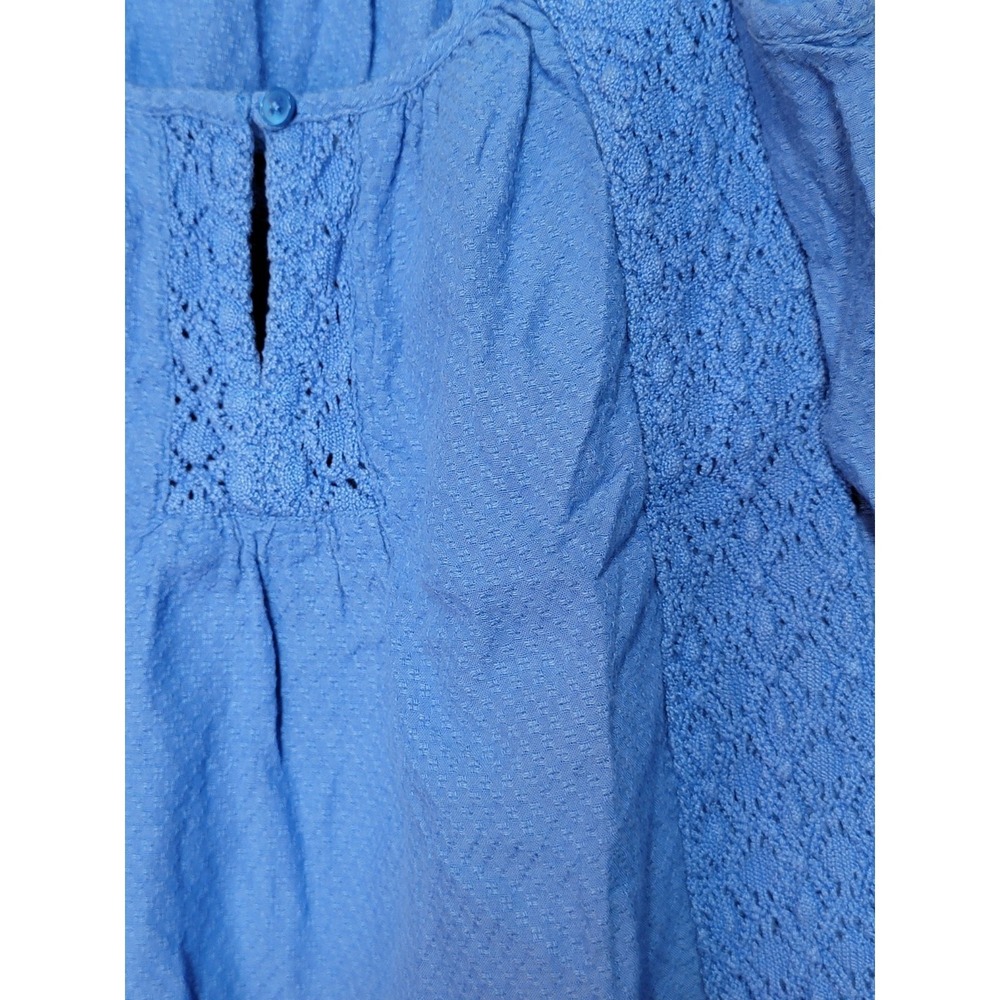 Women's Blue Camisole Tank Top Sonoma Size Medium 100% Cotton - Picture 4 of 5